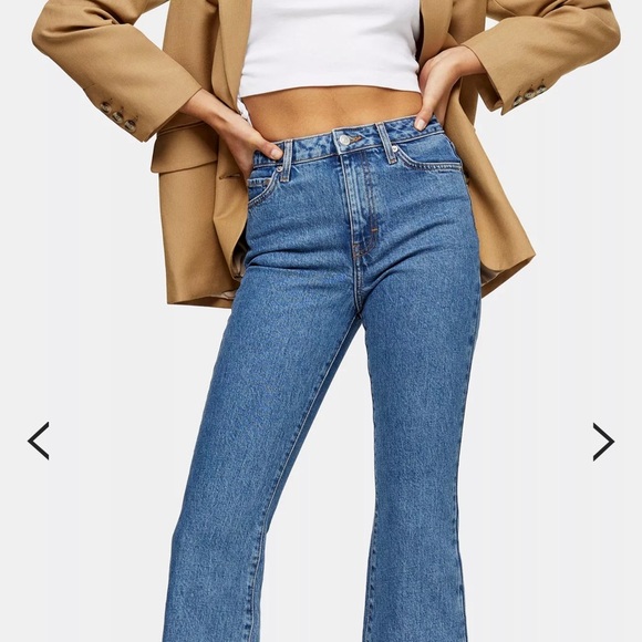 Topshop Dree High Rise Kick Flare Jeans - Picture 1 of 5